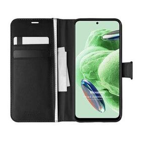 Microsonic Xiaomi Redmi Note 12 Delux Leather Wallet Siyah Cep Telefonu Kılıfı