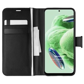 Microsonic Xiaomi Redmi Note 12 Delux Leather Wallet Siyah Cep Telefonu Kılıfı
