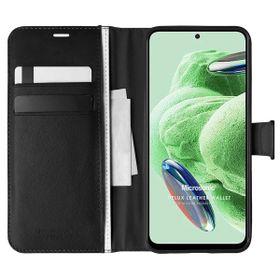 Microsonic Xiaomi Redmi Note 12 Delux Leather Wallet Siyah Cep Telefonu Kılıfı