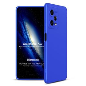Microsonic Xiaomi Redmi Note 12 Double Dip 360 Protective Mavi Cep Telefonu Kılıfı