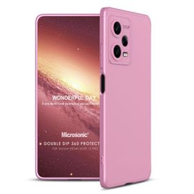 Microsonic Xiaomi Redmi Note 12 Double Dip 360 Protective Rose Gold Cep Telefonu Kılıfı