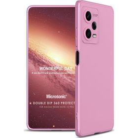 Microsonic Xiaomi Redmi Note 12 Double Dip 360 Protective Rose Gold Cep Telefonu Kılıfı