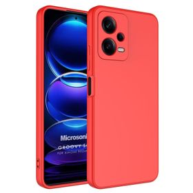 Microsonic Xiaomi Redmi Note 12 Groovy Soft Kırmızı Cep Telefonu Kılıfı