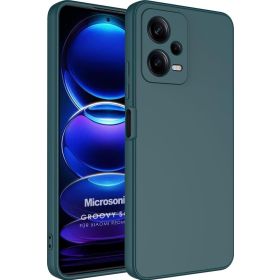 Microsonic Xiaomi Redmi Note 12 Groovy Soft Koyu Yeşil Cep Telefonu Kılıfı