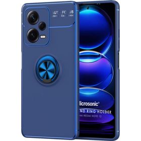 Microsonic Xiaomi Redmi Note 12 Kickstand Ring Holder Lacivert Cep Telefonu Kılıfı