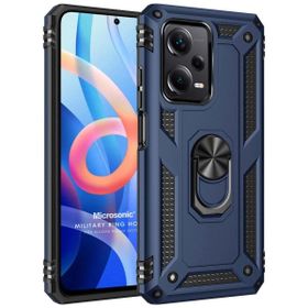 Microsonic Xiaomi Redmi Note 12 Military Ring Holder Lacivert Cep Telefonu Kılıfı