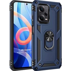 Microsonic Xiaomi Redmi Note 12 Military Ring Holder Lacivert Cep Telefonu Kılıfı