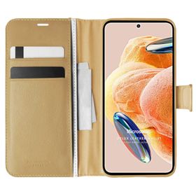 Microsonic Xiaomi Redmi Note 12 Pro 4G Delux Leather Wallet Gold Cep Telefonu Kılıfı