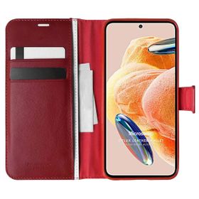 Microsonic Xiaomi Redmi Note 12 Pro 4G Delux Leather Wallet Kırmızı Cep Telefonu Kılıfı