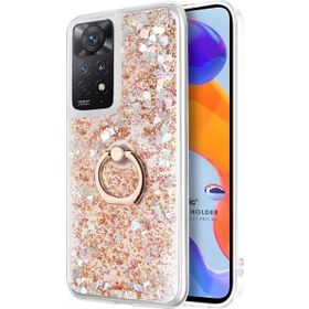 Microsonic Xiaomi Redmi Note 12 Pro 4G Glitter Liquid Holder Gold Cep Telefonu Kılıfı