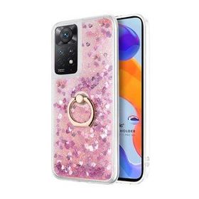 Microsonic Xiaomi Redmi Note 12 Pro 4G Glitter Liquid Holder Pembe Kılıf