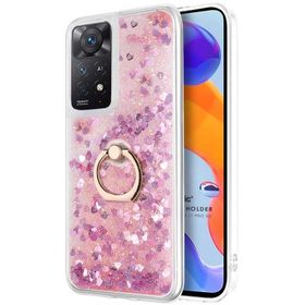 Microsonic Xiaomi Redmi Note 12 Pro 4G Glitter Liquid Holder Pembe Kılıf