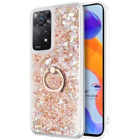 Microsonic Xiaomi Redmi Note 12 Pro 4G Glitter Liquid Holder Pembe Kılıf