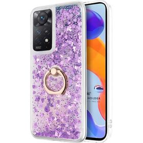 Microsonic Xiaomi Redmi Note 12 Pro 4G Glitter Liquid Holder Pembe Kılıf