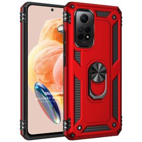 Microsonic Xiaomi Redmi Note 12 Pro 4G Military Ring Holder Kırmızı Cep Telefonu Kılıfı