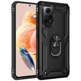 Microsonic Xiaomi Redmi Note 12 Pro 4G Military Ring Holder Siyah Cep Telefonu Kılıfı