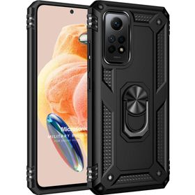 Microsonic Xiaomi Redmi Note 12 Pro 4G Military Ring Holder Siyah Cep Telefonu Kılıfı