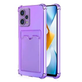 Microsonic Xiaomi Redmi Note 12 Pro Card Slot Shock Lila Cep Telefonu Kılıfı