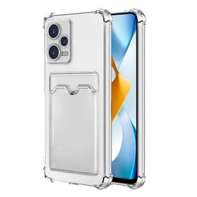 Microsonic Xiaomi Redmi Note 12 Pro Card Slot Shock Şeffaf Cep Telefonu Kılıfı