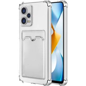 Microsonic Xiaomi Redmi Note 12 Pro Card Slot Shock Şeffaf Cep Telefonu Kılıfı