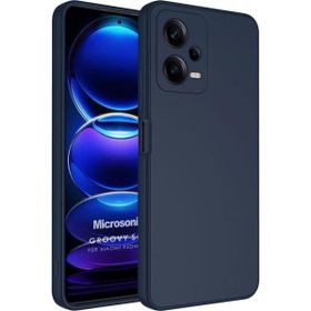 Microsonic Xiaomi Redmi Note 12 Pro Groovy Soft Lacivert Cep Telefonu Kılıfı