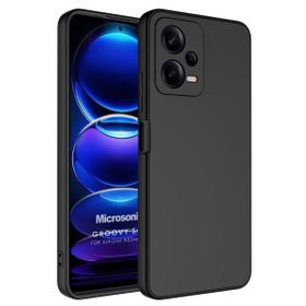 Microsonic Xiaomi Redmi Note 12 Pro Groovy Soft Siyah Cep Telefonu Kılıfı
