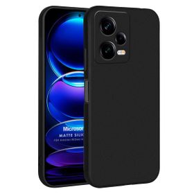 Microsonic Xiaomi Redmi Note 12 Pro Matte Silicone Siyah Kılıf