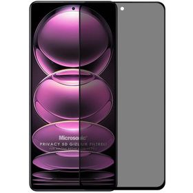 Microsonic Xiaomi Redmi Note 12 Pro Privacy 5D Gizlilik Filtreli Siyah Cam Ekran Koruyucu