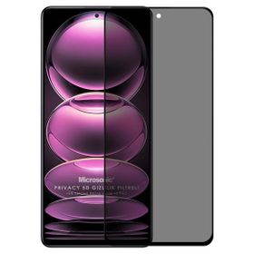 Microsonic Xiaomi Redmi Note 12 Pro Privacy 5D Gizlilik Filtreli Siyah Cam Ekran Koruyucu