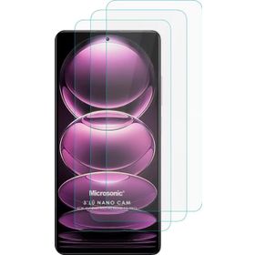 Microsonic Xiaomi Redmi Note 12 Pro Screen Protector Nano Glass 3 Adet Cam Ekran Koruyucu