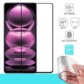 Microsonic Xiaomi Redmi Note 12 Pro Seramik Matte Flexible Siyah Ekran Koruyucu