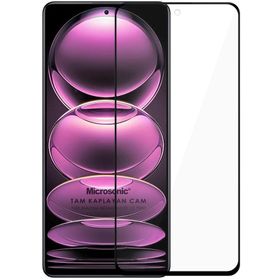Microsonic Xiaomi Redmi Note 12 Pro Tam Kaplayan Temperli Siyah Cam Ekran Koruyucu