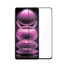 Microsonic Xiaomi Redmi Note 12 Pro Tam Kaplayan Temperli Siyah Cam Ekran Koruyucu