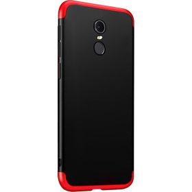Microsonic Xiaomi Redmi Note 4x Double Dip 360 Protective Siyah Kırmızı Kılıf