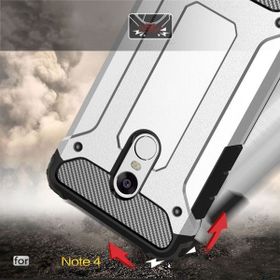 Microsonic Xiaomi Redmi Note 4X Rugged Armor Gümüş Kılıf