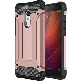 Microsonic Xiaomi Redmi Note 4X Rugged Armor Rose Gold Cep Telefonu Kılıfı