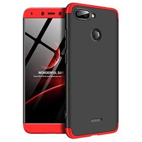 Microsonic Xiaomi Redmi Note 5 Double Dip 360 Protective Siyah Kırmızı Kılıf