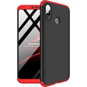 Microsonic Xiaomi Redmi Note 5 Double Dip 360 Protective Siyah Kırmızı Kılıf