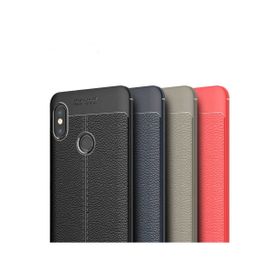 Microsonic Xiaomi Redmi Note 5 Pro Deri Dokulu Silikon Kırmızı Kılıf