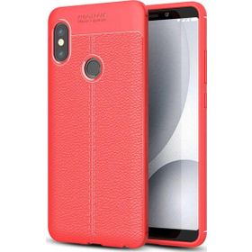 Microsonic Xiaomi Redmi Note 5 Pro Deri Dokulu Silikon Kırmızı Kılıf