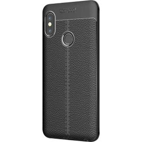 Microsonic Xiaomi Redmi Note 5 Pro Deri Dokulu Silikon Siyah Kılıf