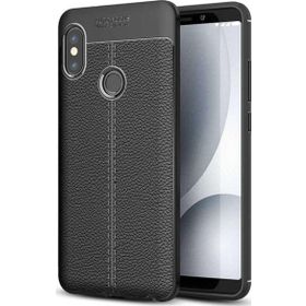 Microsonic Xiaomi Redmi Note 5 Pro Deri Dokulu Silikon Siyah Kılıf
