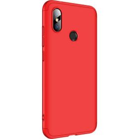 Microsonic Xiaomi Redmi Note 5 Pro Double Dip 360 Protective Siyah Kırmızı Kılıf