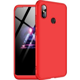 Microsonic Xiaomi Redmi Note 5 Pro Double Dip 360 Protective Siyah Kırmızı Kılıf
