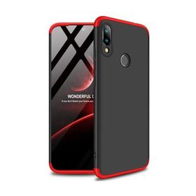Microsonic Xiaomi Redmi Note 7 Double Dip 360 Protective Siyah Kırmızı Kılıf
