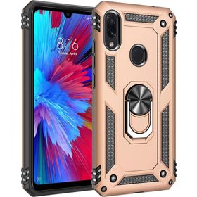 Microsonic Xiaomi Redmi Note 7 Military Ring Holder Gold Cep Telefonu Kılıfı
