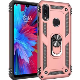 Microsonic Xiaomi Redmi Note 7 Military Ring Holder Rose Gold Cep Telefonu Kılıfı