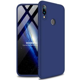 Microsonic Xiaomi Redmi Note 7 Pro Double Dip 360 Protective Lacivert Kılıf