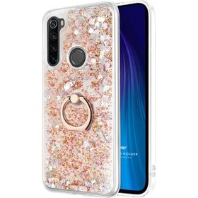Microsonic Xiaomi Redmi Note 8 Glitter Liquid Holder Gold Cep Telefonu Kılıfı