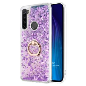 Microsonic Xiaomi Redmi Note 8 Glitter Liquid Holder Mor Cep Telefonu Kılıfı